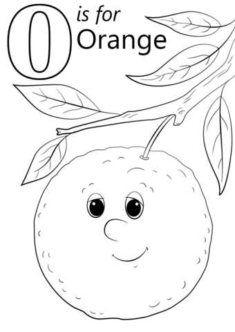 Letter O Is For Orange Coloring Page